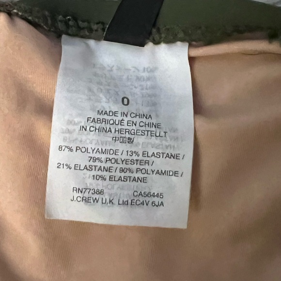 J. Crew Swim Plunge V Neck One Piece Swimsuit in Cool Cypress Size 0 NWOT - Picture 7 of 7